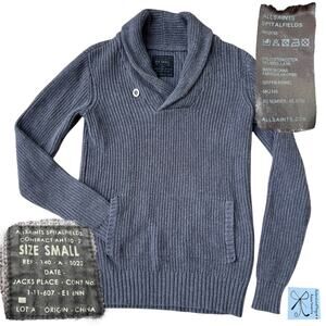 AllSaints Spitalfields Cotton/Wool Blend Sweater Sz S As-Is